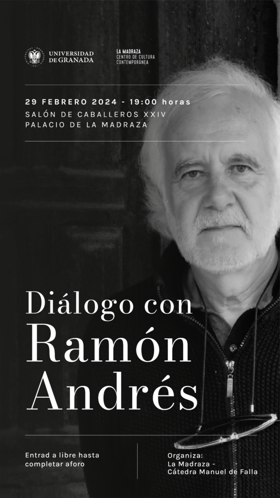 Cartel diálogo con Ramón Andrés