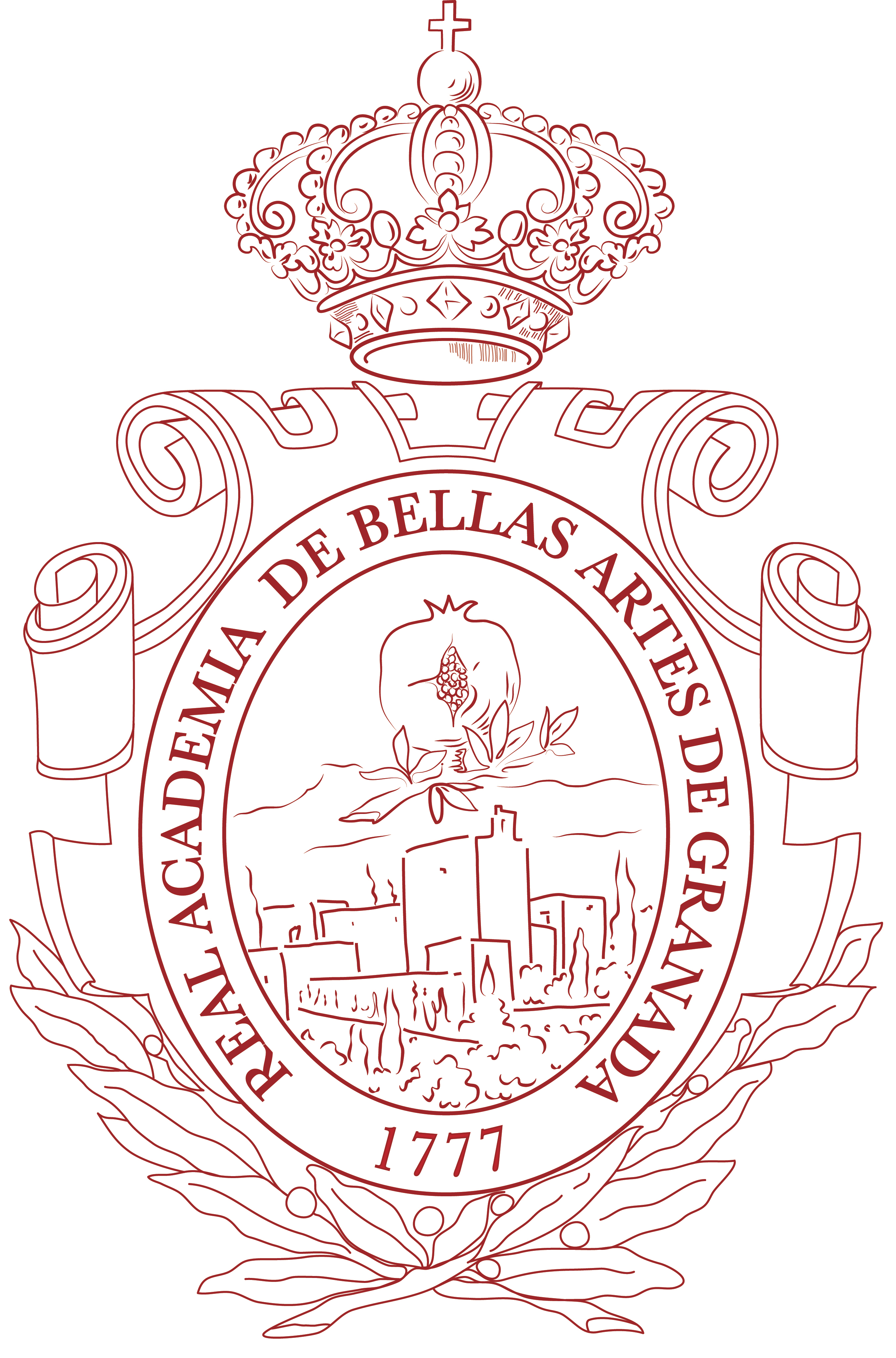 Escudo Real Academia de Bellas Artes de Granada