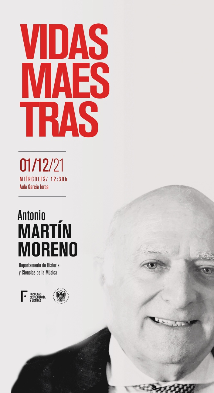 Ciclo Vidas maestras. Antonio Martín Moreno Cartel ciclo vidas maestras