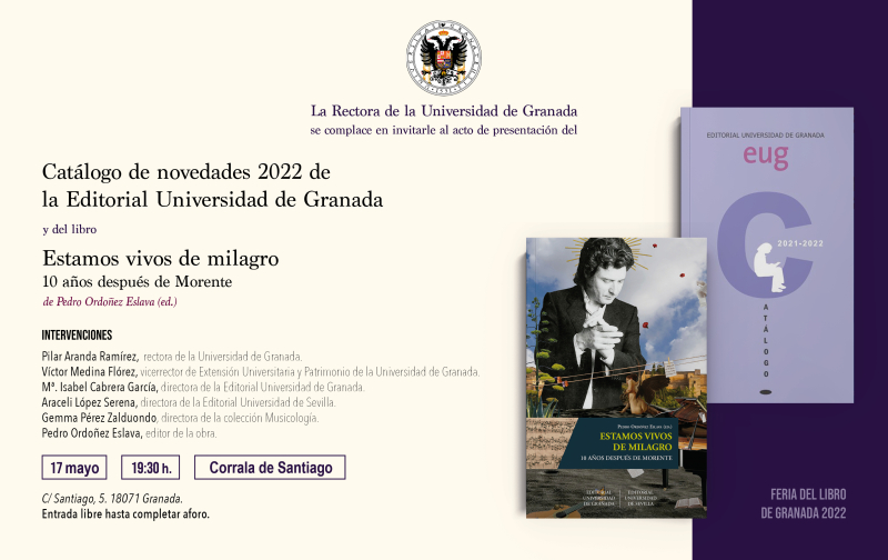 Portada libro Invitación presentación libro