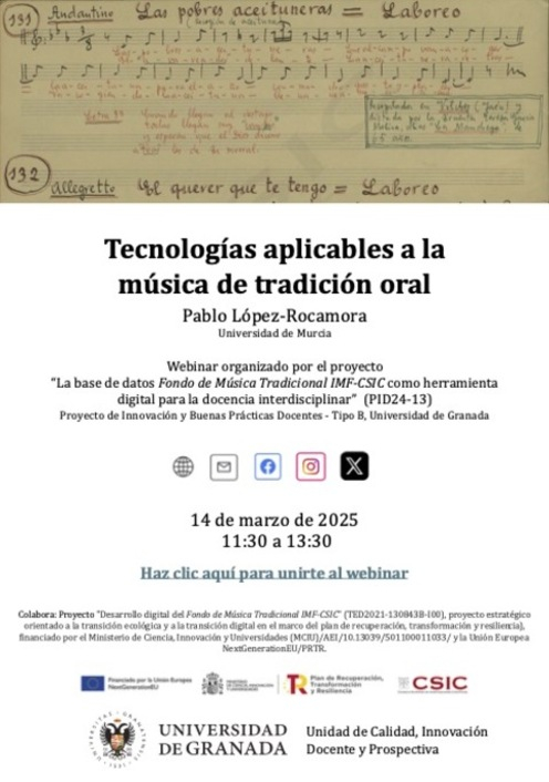 Cartel de presentación del webinar